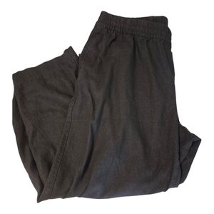 Old Navy womens XXL linen blend black wide leg pants plus size